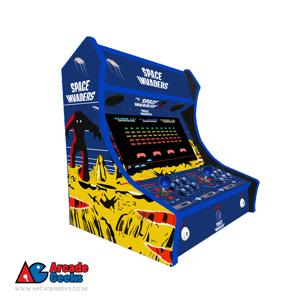 2 Player Bartop Arcade Machine - Space Invaders Bartop