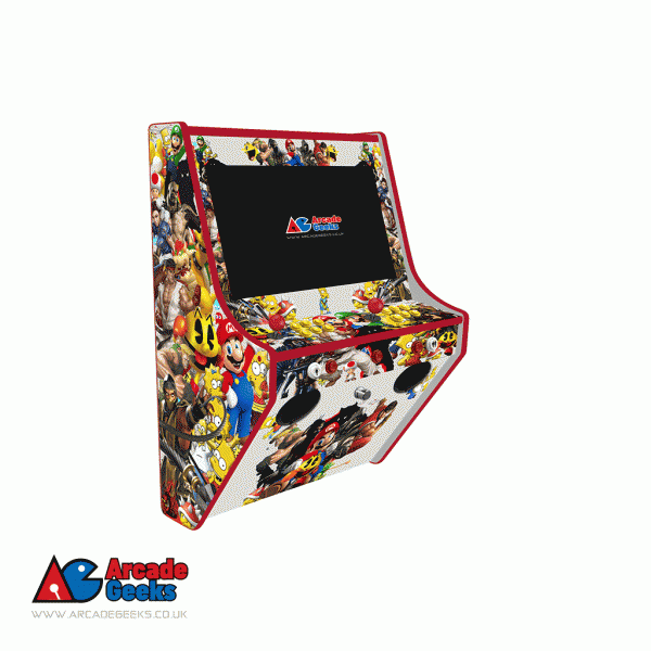 Wall Mounted 2 Player Arcade Machine - Multicade Theme