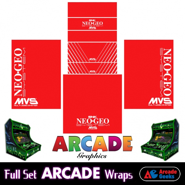 Bartop Arcade Machine Artwork Graphics Full Set – Sticker Graphics – Neo Geo